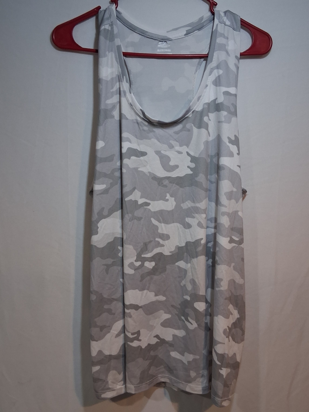Athletic Works Light Gray & White Crew Neck Tee